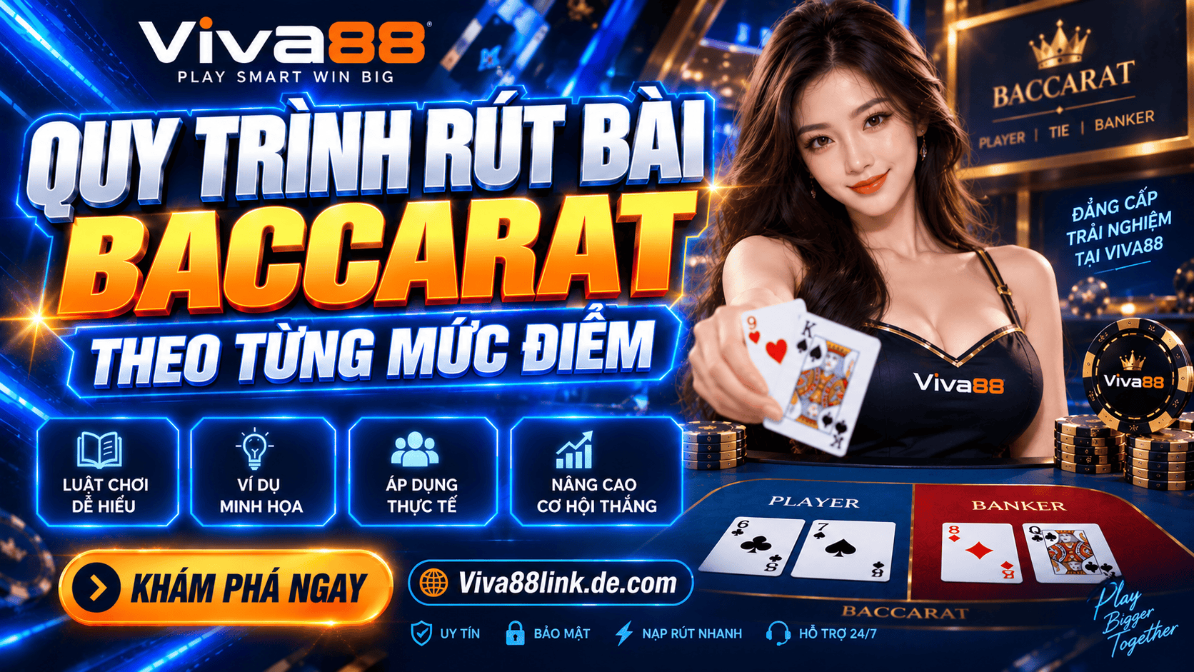 Quy trình rút bài Baccarat theo từng mức điểm Quy trình rút bài Baccarat theo từng mức điểm